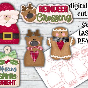 お祝いの句クリスマス SVG セット | クリスマス レーザー SVG | レーザーカット クリスマス オーナメント | グローフォージ | クリスマス ティアード トレイ SVG