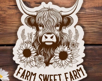 Farm Sweet farm Cow Magnet SVG Collection| Scottish Highland SVG| Laser Cut Cow Magnet| Glow forge| Magnet SVG| Cow Lover Magnet