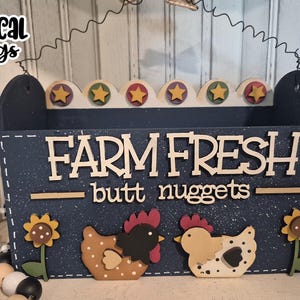 Caja de Nuggets de Pollo Frescos de Granja SVG Láser/ Pollo SVG/ Pollo Cortado con Láser/ Forja Brillante/ Caja de Huevos de Pollo SVG/