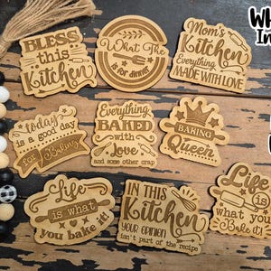 In The Kitchen l Fridge Magnet SVG Collection| Cow SVG| Laser Cut Magnet| Glow forge| Magnet SVG| Glowforge Magnet