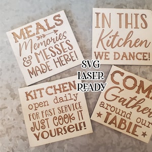 In The Kitchen Magnet SVG Collection| Kitchen SVG| Laser Cut Magnet| Glow forge| Magnet SVG| Fridge Magnet Laser File