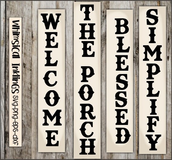 Download Free Vertical Welcome Mini Bundle Svg Cutter File For Use With Etsy SVG Cut Files