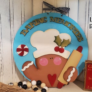 Baking Memories Gingerbread Sign| Christmas SVG| Laser Cut Christmas Gingerbread| Glow forge| Ginger Sign