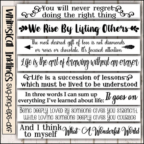 Download Words Of Wisdom Sign Bundle Three Svg Cutter Files For Use Etsy