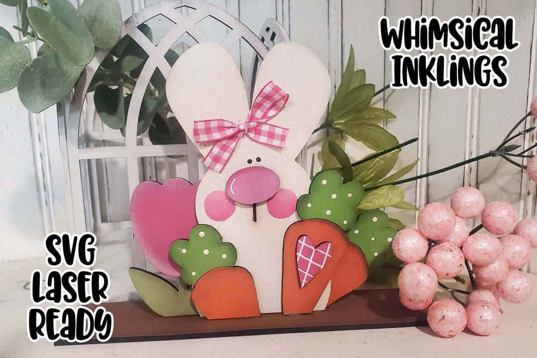 Little Carrot Patch Bunny SVG |laser Ready Easter Rabbit| Glow Forge ...