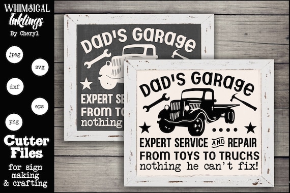 Download Dad Can Fix It Dads Garage Svg Cutter File For Use With Etsy