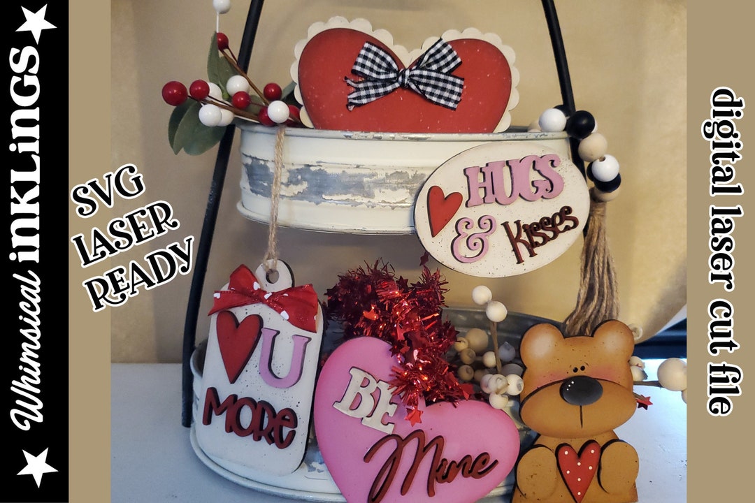 Hugs and Kisses Valentine SVG Set| Valentine's Day SVG| Laser Cut ...