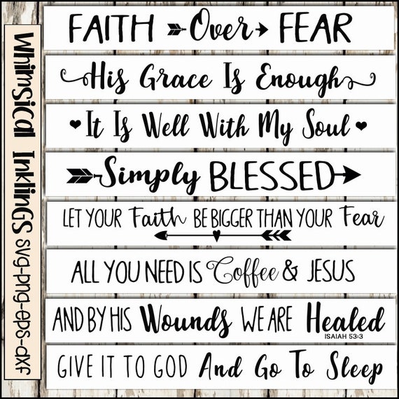 Download Faith Based Sign Bundle Svg Cutter Files For Use With Cricut Etsy
