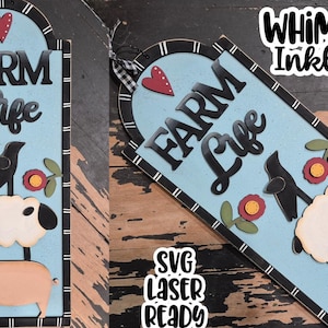 Farm Life Vertical| Farmhouse Sign SVG| Glowforge Farm| Glowforge Farmhouse|