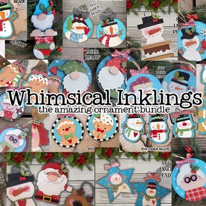 Il fantastico pacchetto di ornamenti natalizi SVG/SVG di Natale/Addobbi natalizi tagliati al laser/Forgia luminosa/SVG di ornamenti/T Esclusiva Etsy
