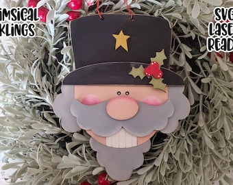 Nutcracker Face Ornament SVG| Laser Cut Nutcracker Ornament| Glowforge| Ornament SVG