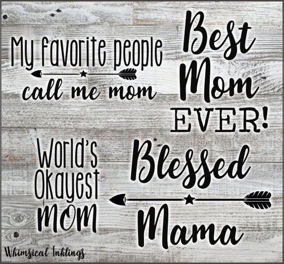 Download Worlds Okayest Mom Svg Cutter Files Bundle For Use With Etsy
