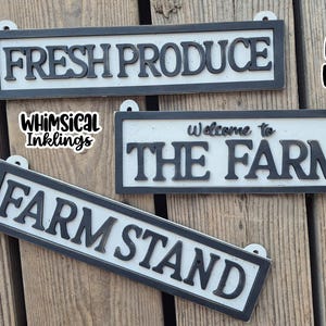 Simple Farm Stand Signs Laser SVG&#39;s| Farm SVG| Laser Cut Farm Stand| Glow forge| Produce Sign SVG|