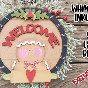Gingerbread Welcome Sign| Christmas SVG| Laser Cut Christmas Gingerbread| Glow forge| Ginger Sign