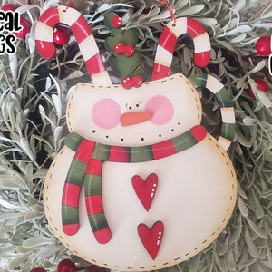 Joli ornement de tasse de bonhomme de neige | SVG Noël | Bonhomme de neige de Noël découpé au laser | Forge phosphorescente| Ornement SVG