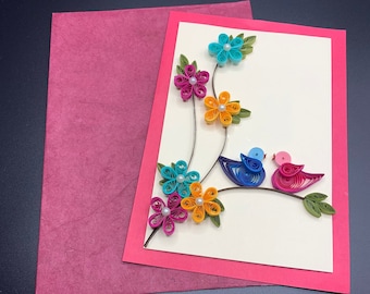 Quilled Paper Blank Cards| Birthday Card | Thank you Card | Valentine’s Day Card