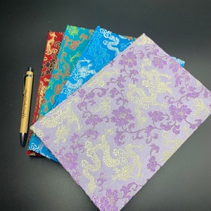 Handmade Dragon Brocade Fabric Lokta Journal Made In Nepal
