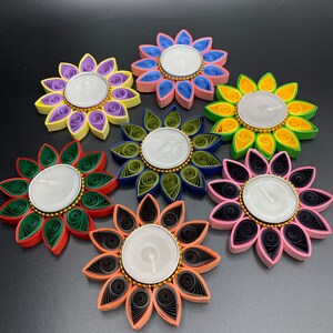 キルティングペーパーキャンドルホルダー、ハンドメイド