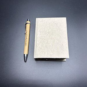 Diario Lokta mini con bordes deshilachados y lisos / Hecho a mano en Nepal