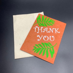 Handmade Lokta Paper Thank You Card
