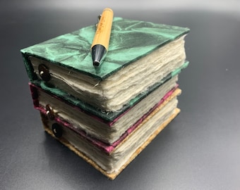 Mini Notizbuch mit Deckle Edge Rand