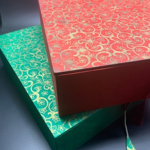 Handmade Lokta Paper Gift box| 11x11x3 inches