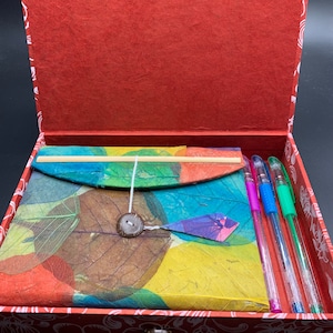 Lokta Paper Gift box with Lokta Journal| 9x6.5x1 inches |Handmade