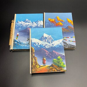 Small Hand Painted Lokta Journal Made In Nepal Handmade