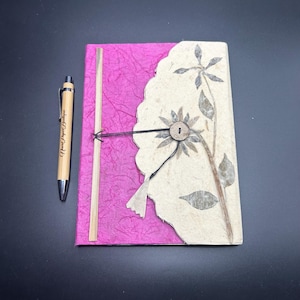 Dried Flower Lokta Unlined Journal Made In Nepal Handmade