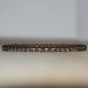 Pulsera de cuarzo ahumado de 4 mm para hombre y mujer, delicada pulsera de cuentas para el chakra raíz, pulsera de capas, regalo para amantes de las piedras preciosas, pulsera de yoga