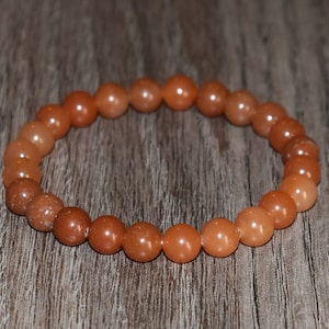 8mm Bracelets for Women and Men, Orange Aventurine Bracelet, Gift for Women, Yoga Bracelet, Orange Crystal Bracelet, Gift for Her