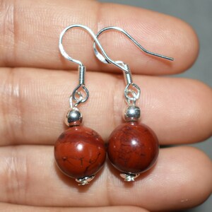 •HEXED• red jasper + gold earrings