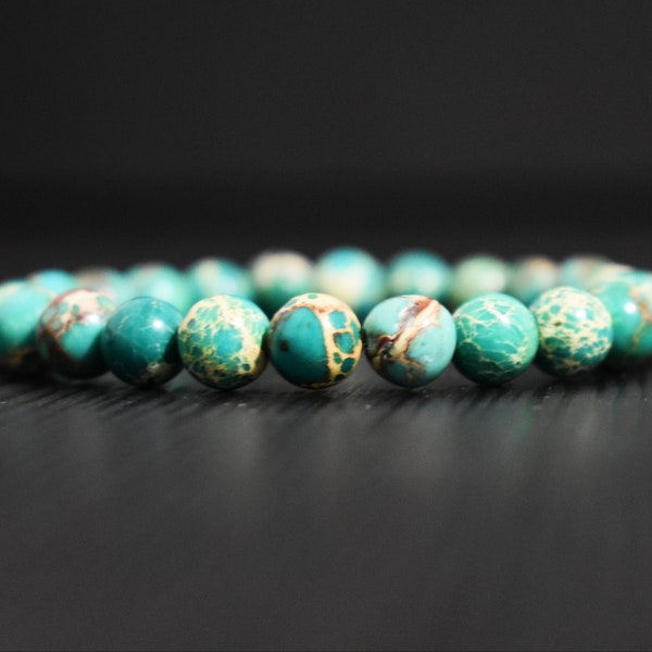 Green Sea Sediment Jasper Bracelet, Green Jasper Bracelet, Imperial Jasper Bracelet, Yoga Bracelet, Men Bracelet, Women Bracelet, Meditation