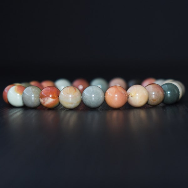 Ocean Jasper Bracelet, Heart Chakra Bracelet, Bracelet for Men, Bracelet for Women, Ocean Jasper Bracelet, Yoga Bracelet, Healing