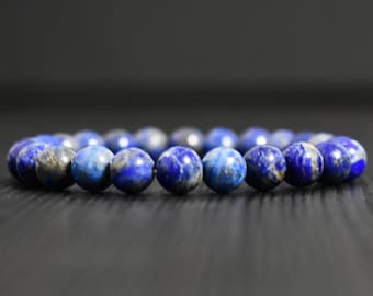 Lapis Lazuli Bracelet, Lapis  Chakra  Bracelet Pierre, Mens Bracelet Men Bracelet, Bracelets for Women Unisex