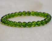 6mm Peridot Bracelet, August Birthstone Bracelet, Men Birthstone Bracelet, Women Birthstone Bracelet, Peridot Jewelry, Gemstone