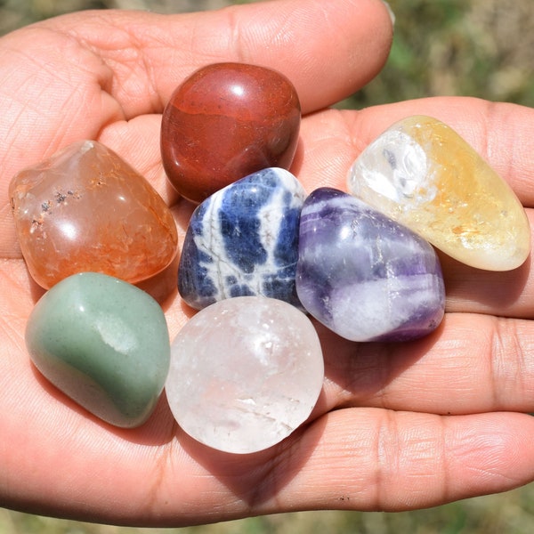 7 chakra set, Seven Chakra Set, 7 chakra crystals, 7 chakra stone, 7 chakra tumbled stone set, seven chakra gift set, 7 chakra gift set