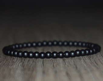 4mm Black Onyx Bracelet for Men Onyx Bracelet, Onyx Bracelet for Women, Matte Onyx Bracelet, Onyx Jewelry, Beaded Bracelet, Gemstone