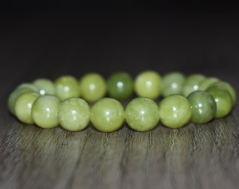 10mm Green Jasper Bracelet, OCD Bracelet, Healing Bracelet for Men, Gemstone Bracelet for Women, Calming Bracelet, Balance Bracelet