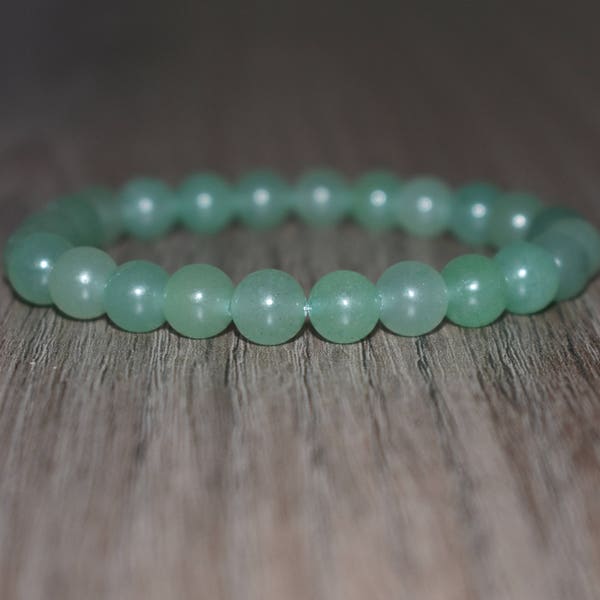 8mm Green Aventurine Bracelet, Bracelets for Women, Wealth Gemstone Bracelet, Gift for Women, Gift for Her, Gift for Mom