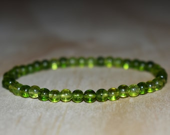 4mm Peridot Bracelet for Women, Men Bracelet, Peridot Jewelry, Gemstone Bracelet, Dainty Bracelet, August Birthstone, August Birthday Gift