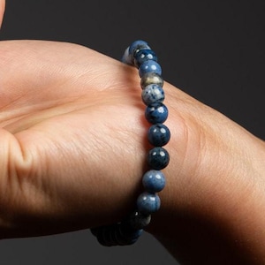6mm Old Blue Sodalite Bracelet, Gemstone Bracelet,  Natural Crystal Bracelet, Blue Sodalite Jewelry, Men Bracelet, Women Bracelet