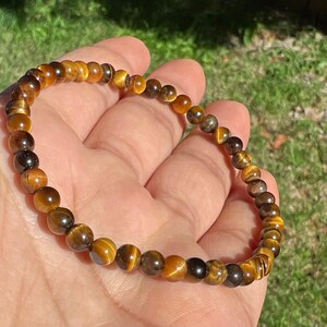 4mm Tiger Eye Bracelet • Natural Gemstone Jewelry • Everyday Gift for Men & Women image 9