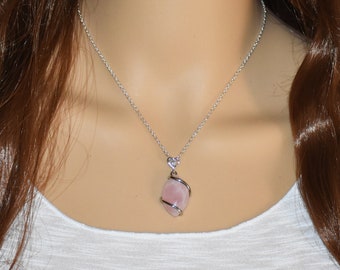 SILVERQUEEN Rose Quartz Gemstone Handmade Jewelry Pendant 1.29 SILVERQUEEN Rose Quartz Gemstone Handmade Jewelry Pendant 1.29