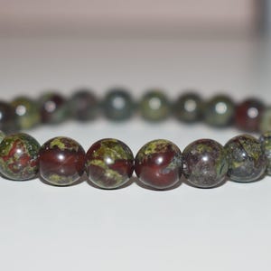 Dragon Bloodstone Bracelet, Natural Crystal Yoga Jewelry image 4