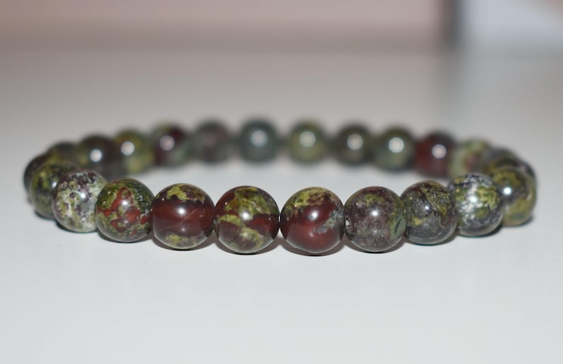 Dragon Bloodstone Bracelet, Natural Crystal Yoga Jewelry image 4