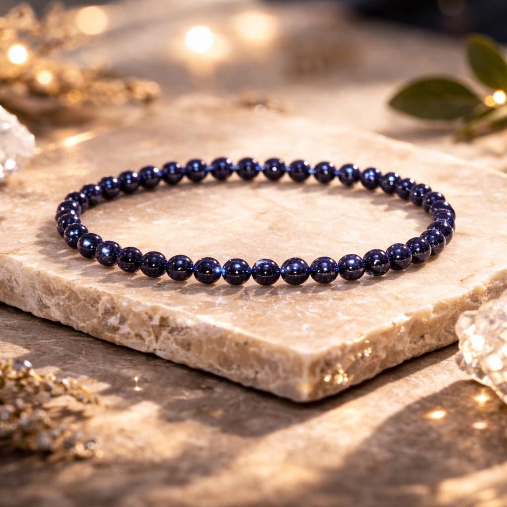 Gold Bracelet With Blue Stone - Etsy
