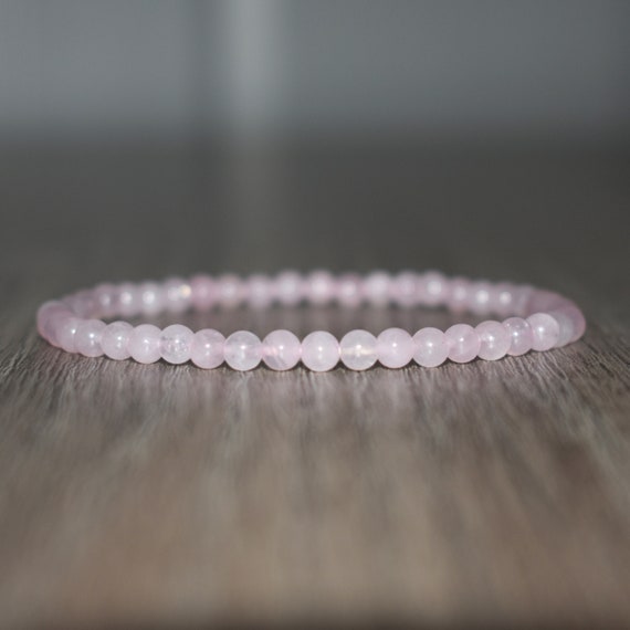 Bracelet enfant quartz rose perles de 4mm