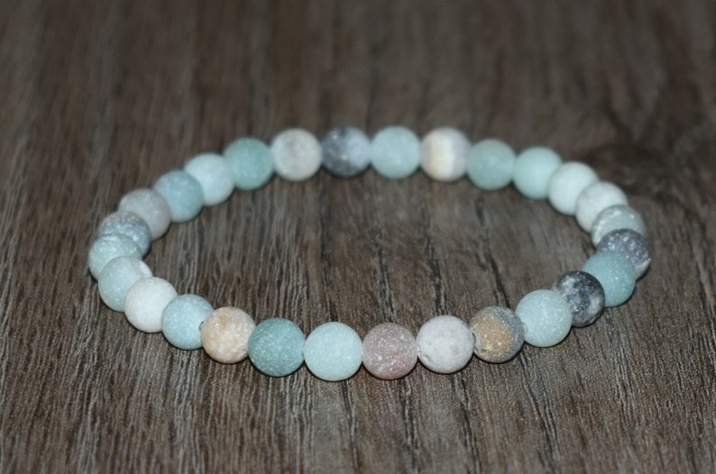 AMAZONITE PEARL PURPOSE 6MM GEMSTONE BRACELET main image 1