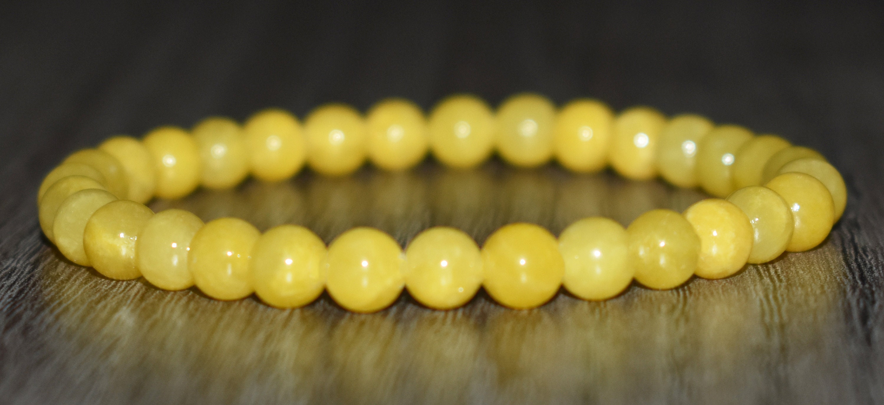 6mm Yellow Jade Bracelet Healing Bracelet Bracelets for Etsy